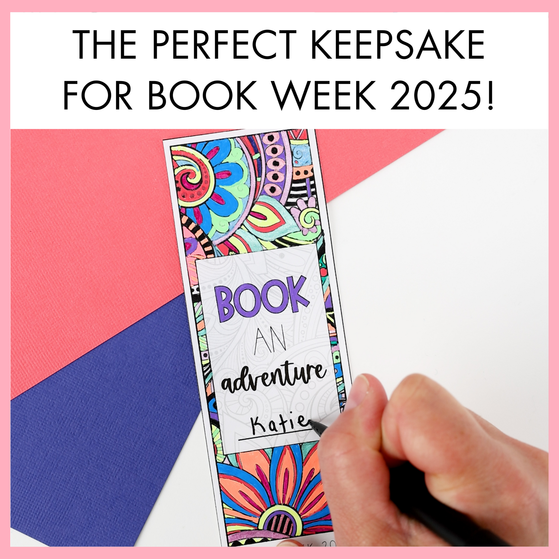 Book Week ‘Book an Adventure’ Colouring In Bookmarks 2025