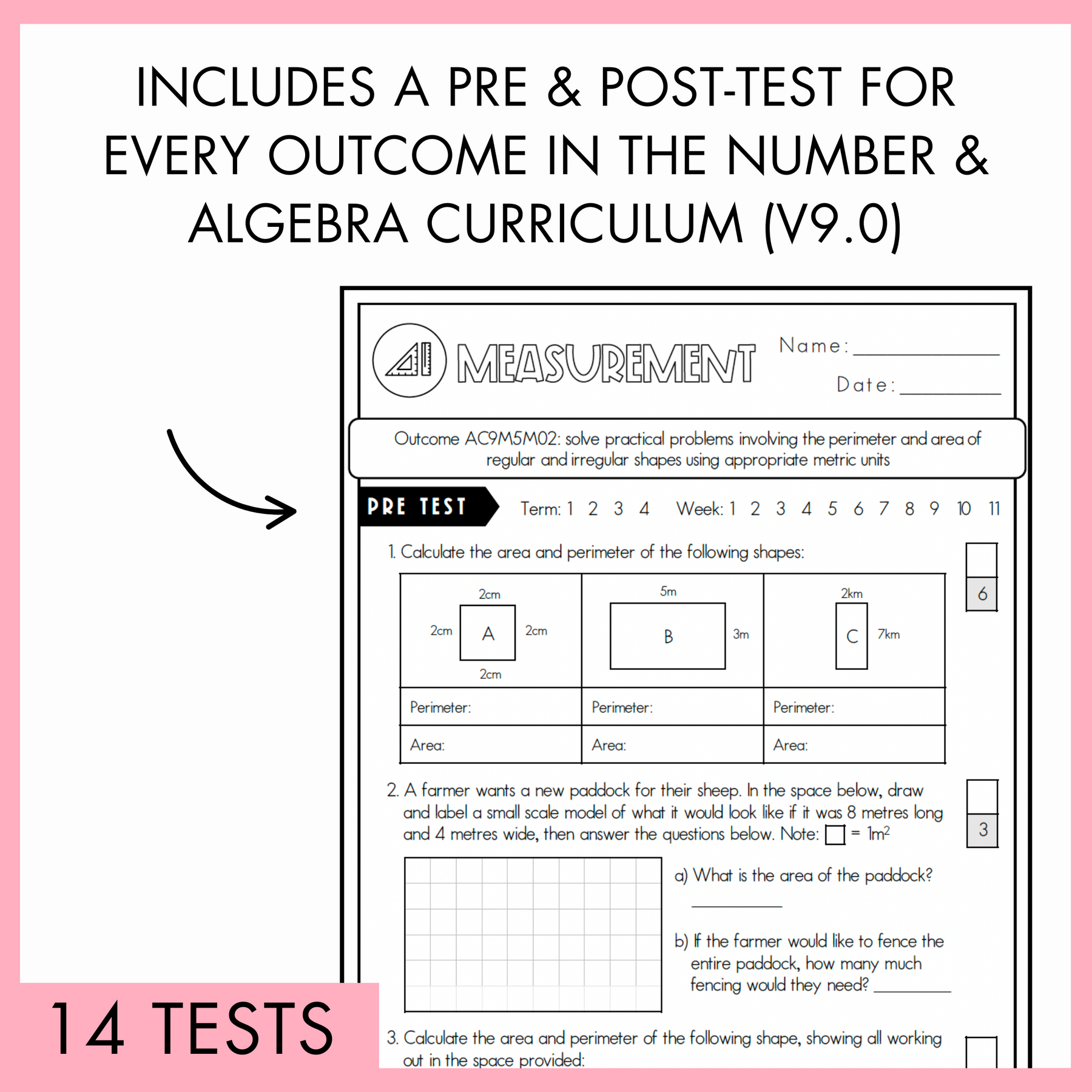 Year 5 Measurement & Space Printable Test Pack