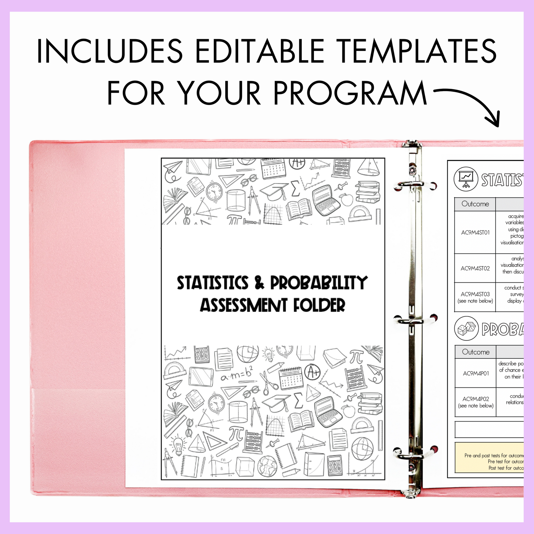 Year 4 Statistics & Probability Printable Test Pack