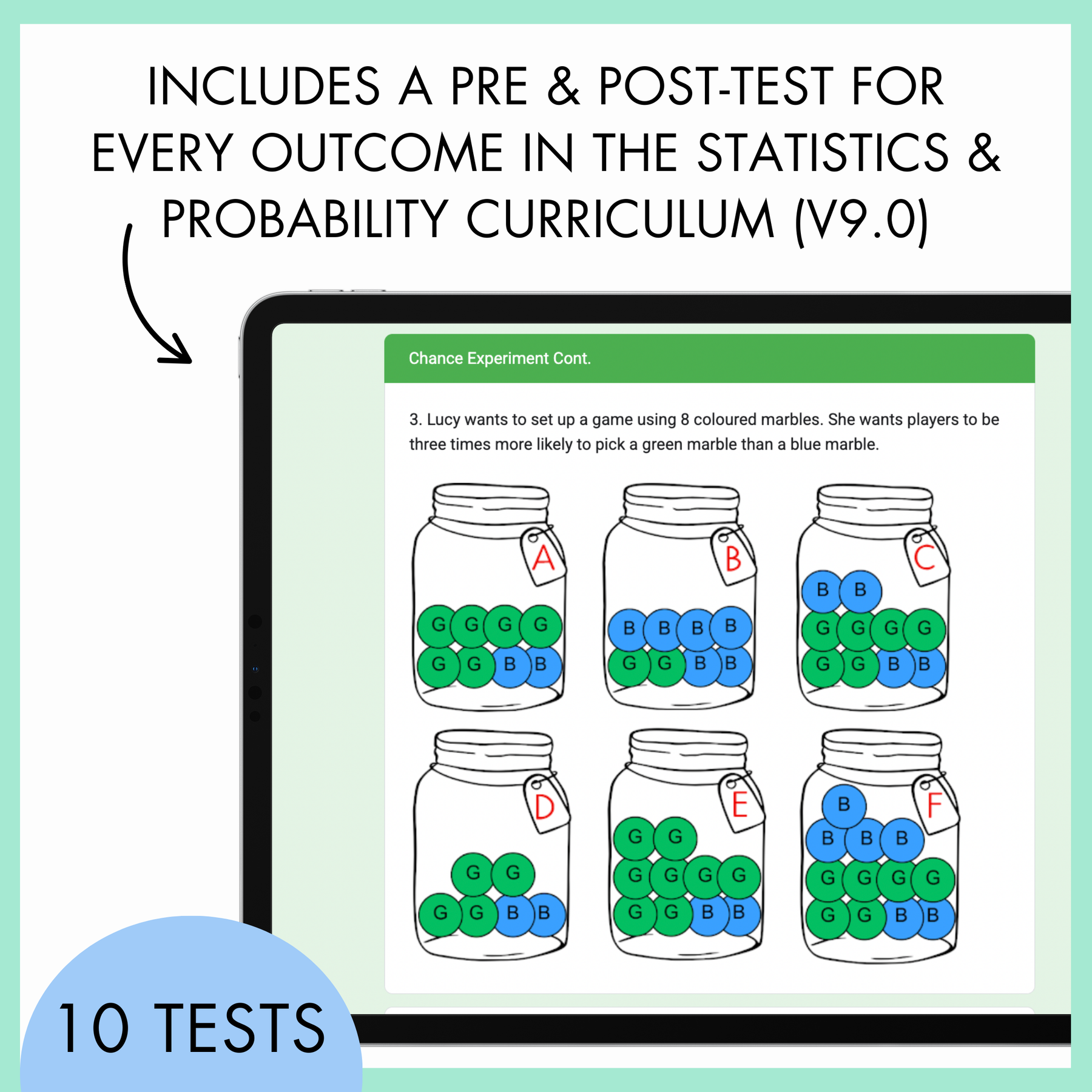 Year 6 Statistics & Probability Digital Test Pack