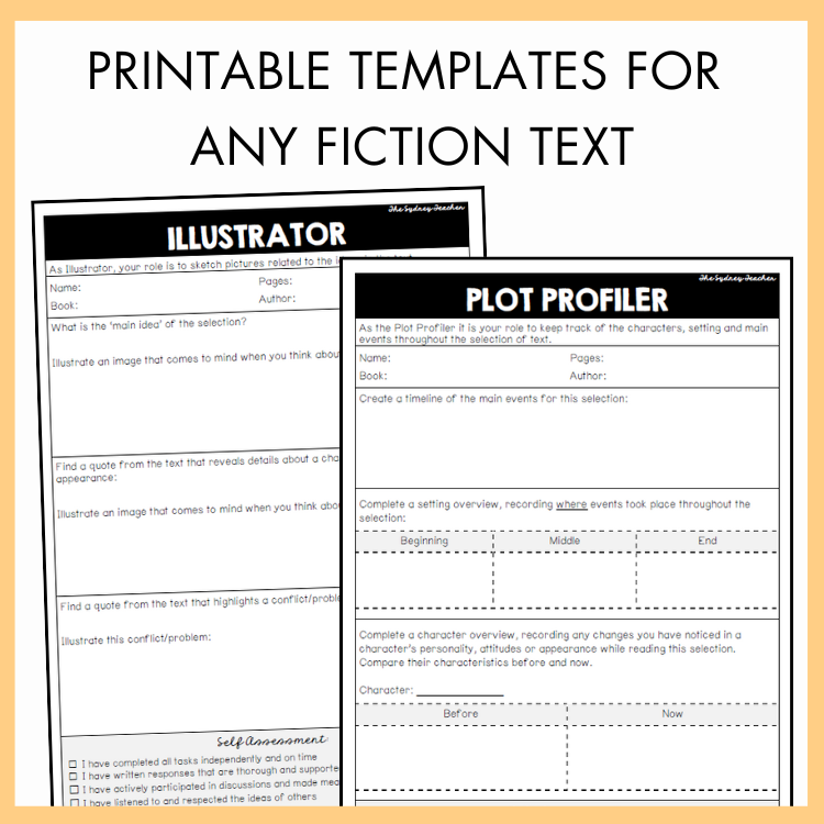 Upper Primary Literature Circle Templates