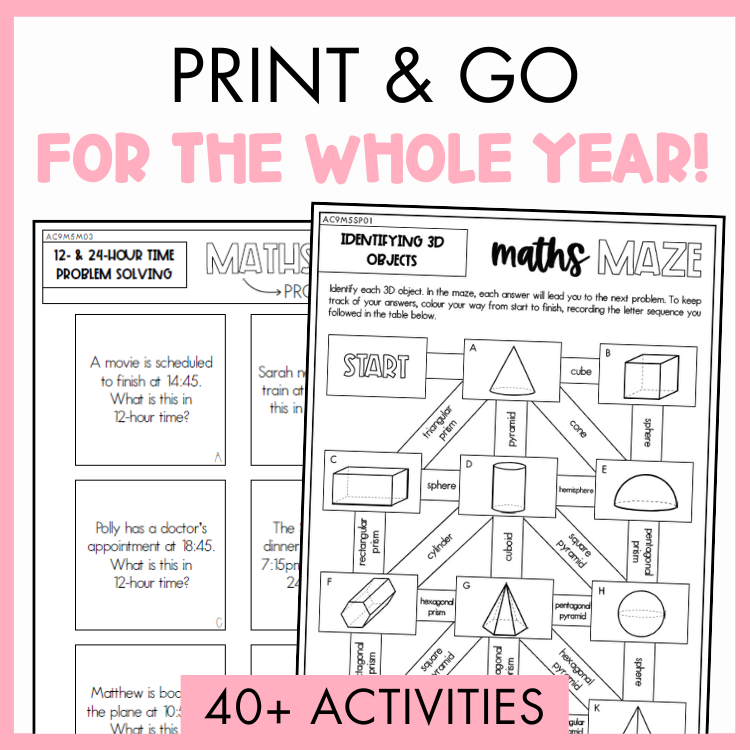 Year 5 Measurement & Space Activity Bundle
