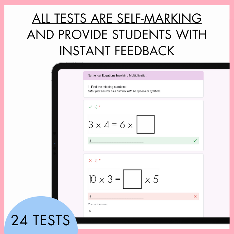 Year 5 Number & Algebra Digital Test Pack