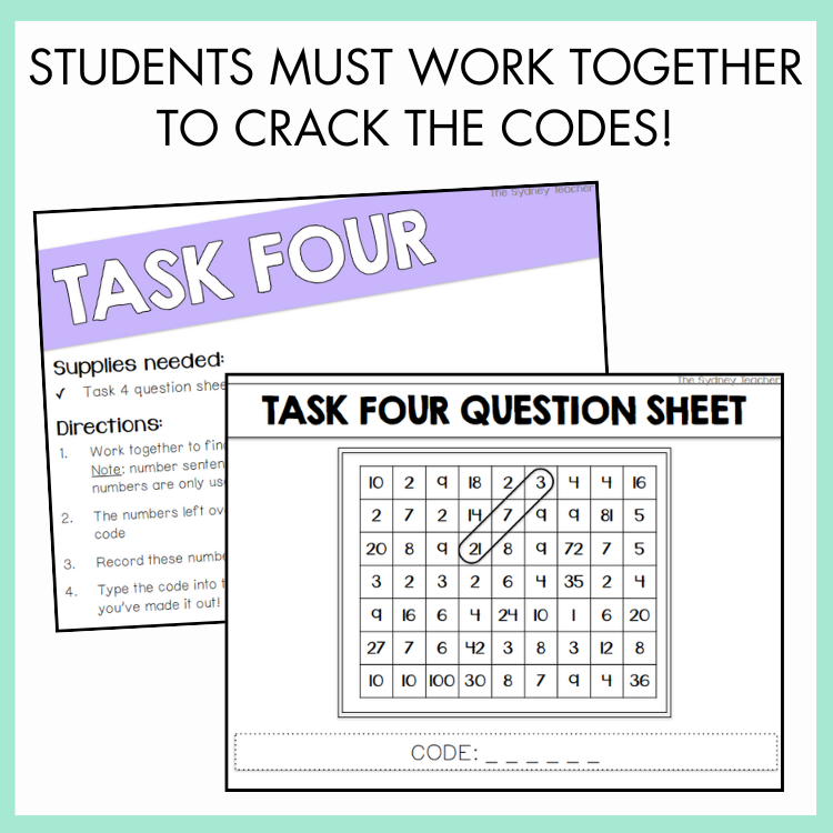 Multiplication & Division Escape Room | Year 3 & 4