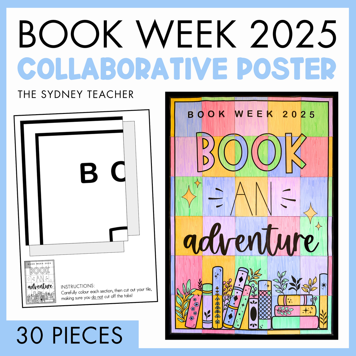 Book Week 'Book an Adventure' Collaborative Poster 2025