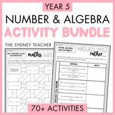 Year 5 Number & Algebra Activity Bundle