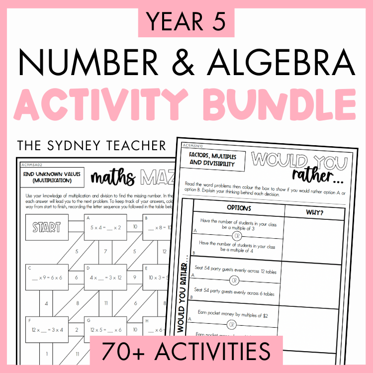 Year 5 Maths Activity MEGA Bundle - Covers Every Maths Outcome!