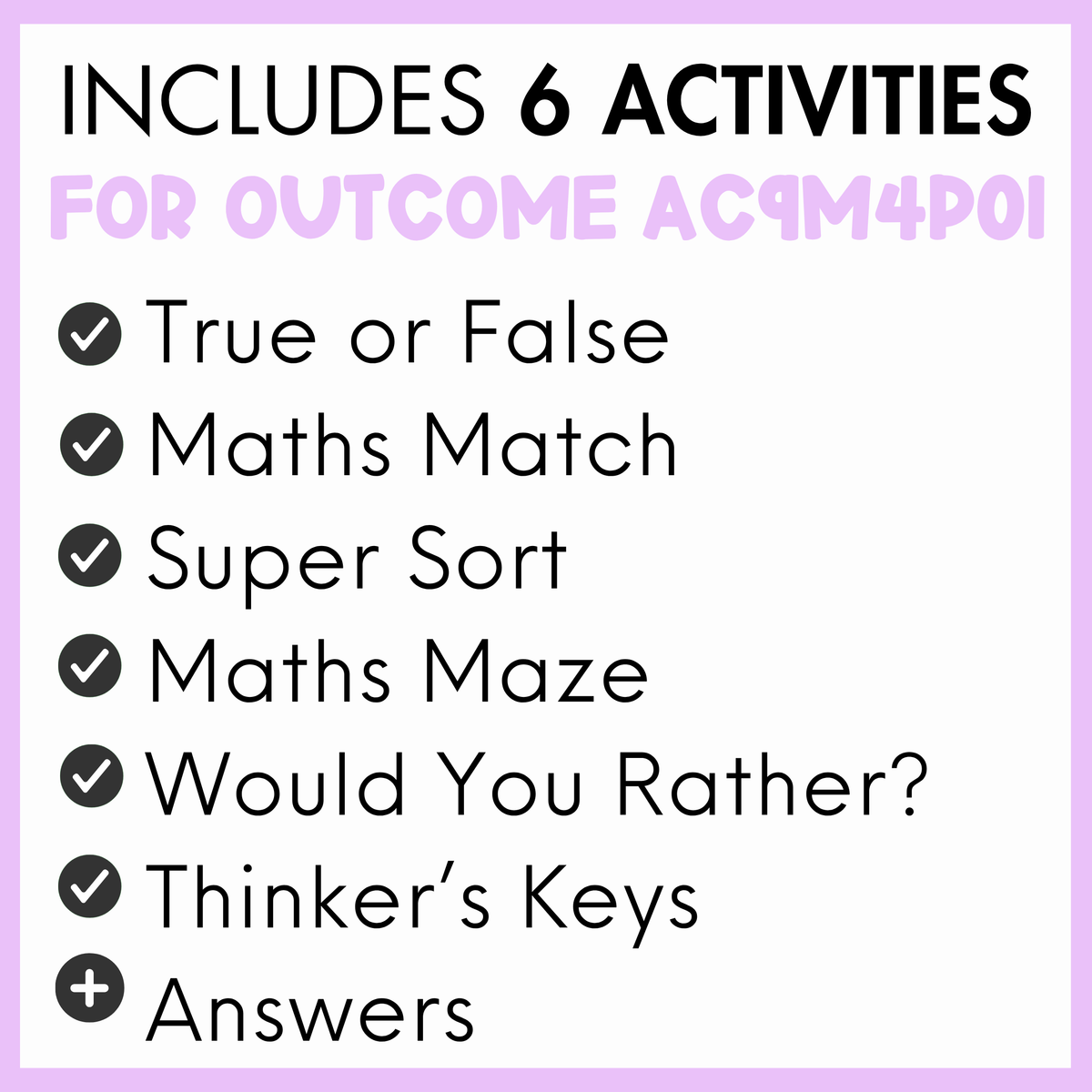 Year 4 Statistics & Probability: Everyday Events & Possible Outcomes (AC9M4P01)