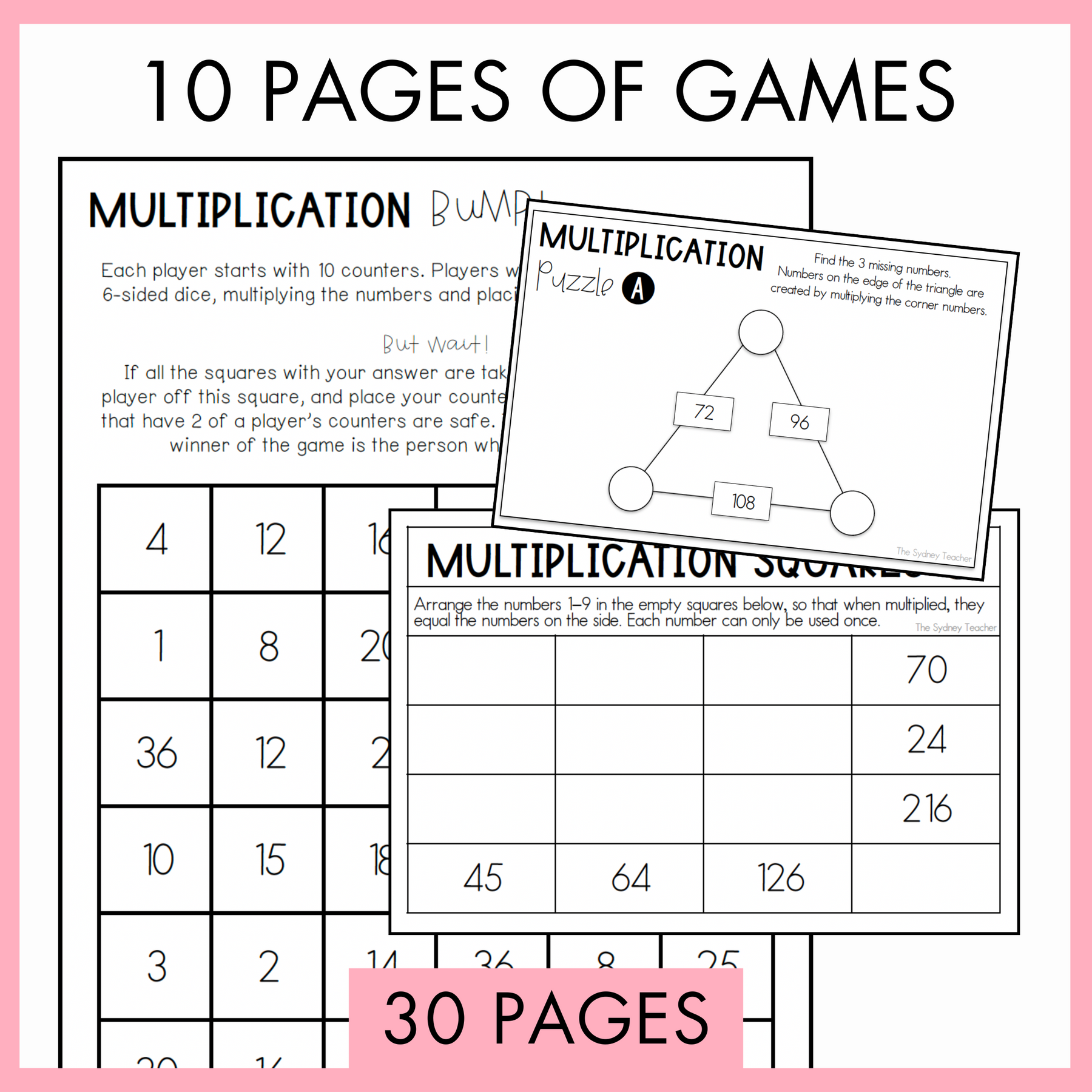 Multiplication Fact Fluency Pack