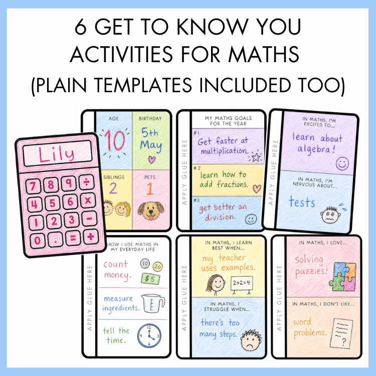 Maths All About Me Calculator Flipbooks