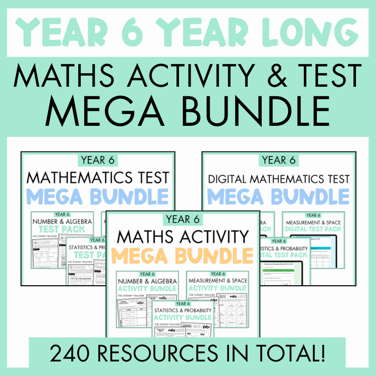 Year 6 Maths Test & Activity MEGA Bundle - Year Long Pack