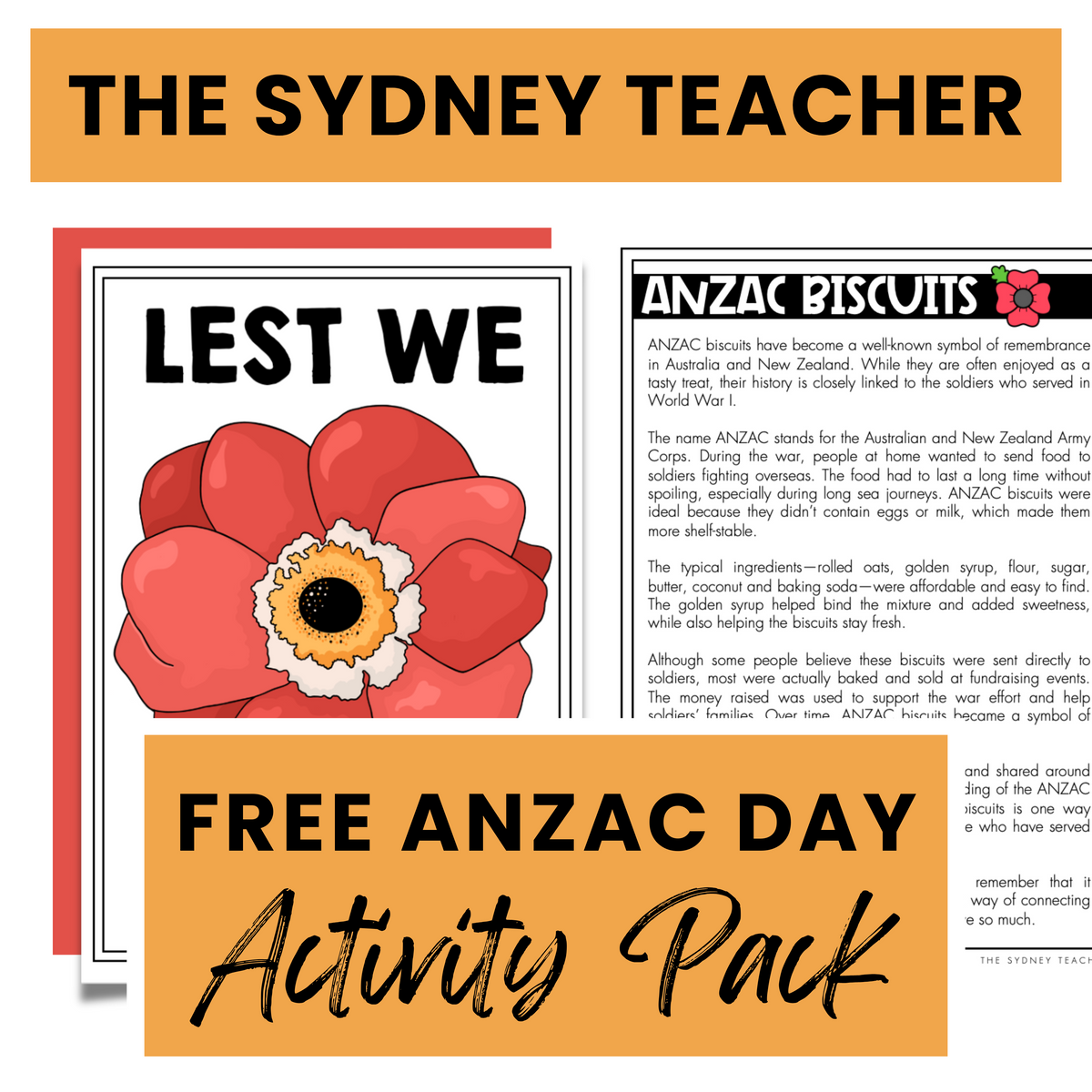 FREE ANZAC Activity Pack ⭐️ The Sydney Teacher