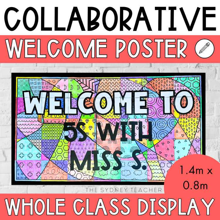 Collaborative Welcome Poster - Whole Class Display for Back to School