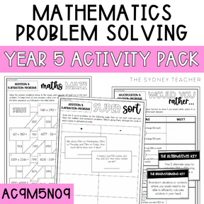 Year 5 Number & Algebra Pack: Mathematics Problem Solving (AC9M5N09)