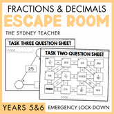 Fractions, Decimals & Percentages Escape Room | Year 5 & 6