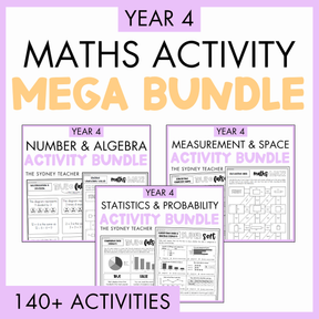 Year 4 Maths Activity MEGA Bundle - Covers Every Maths Outcome!