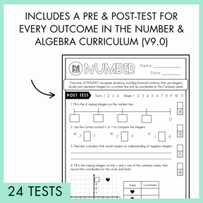 Year 6 Number & Algebra Printable Test Pack