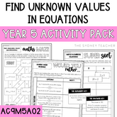 Year 5 Number & Algebra Pack: (AC9M5A02)