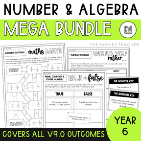Year 6 Number & Algebra Activity Pack MEGA Bundle