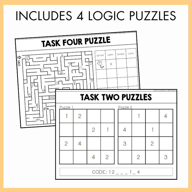 Logic Puzzle / Team Building Escape Room | Year 3 & 4 [Volume 2]