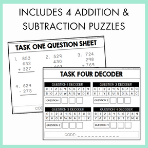 Addition & Subtraction Escape Room | Year 5 & 6