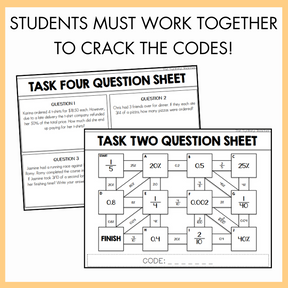 Fractions, Decimals & Percentages Escape Room | Year 5 & 6