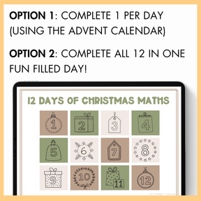 12 Days of Christmas Maths Puzzles