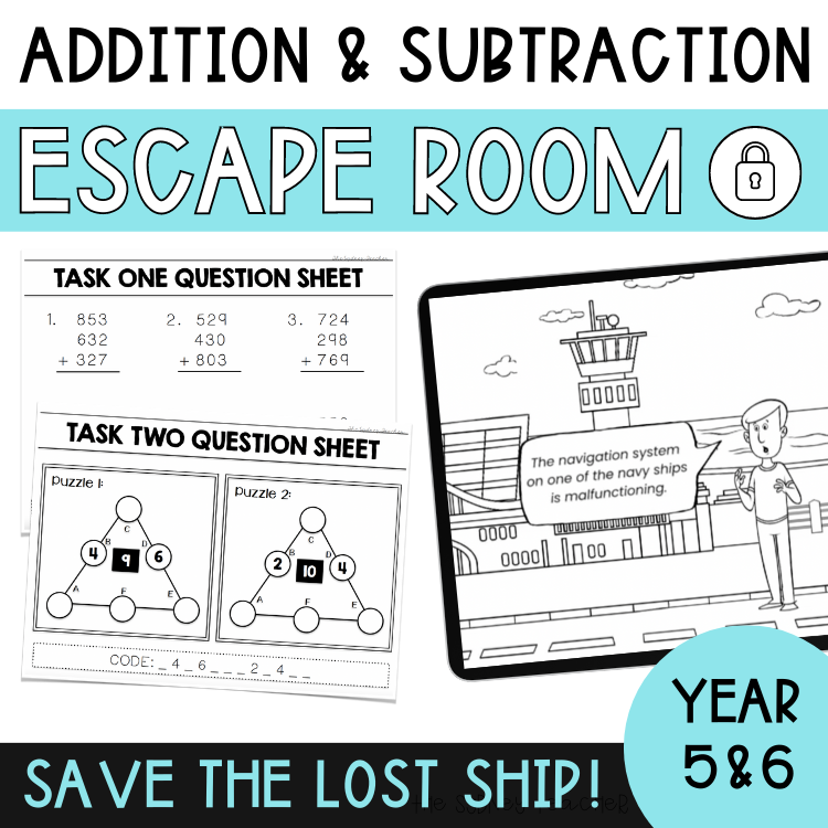 Escape Room Math MEGA Bundle - Year 5 & 6