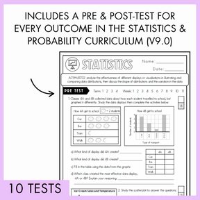 Year 4 Statistics & Probability Test Pack
