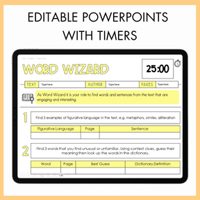 Upper Primary Literature Circle Templates