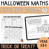 Halloween Math Escape Room - Year 3 & 4