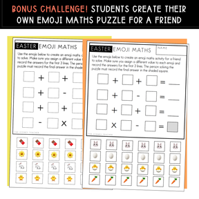 Easter Emoji Algebra Task Cards | Years 3-6