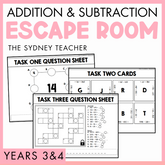 Addition and Subtraction Escape Room | Year 3 & 4