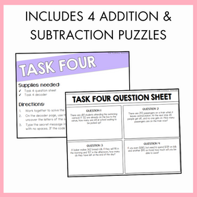 Addition and Subtraction Escape Room | Year 3 & 4