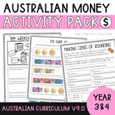 Australian Money Pack - Year 3 and 4 - The Sydney Teacher