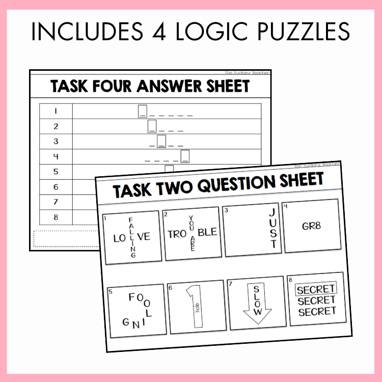 Logic Puzzle / Team Building Escape Room | Year 5 & 6 [Volume 2]
