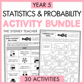 Year 5 Statistics & Probability Activity Bundle