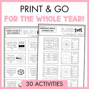 Year 5 Statistics & Probability Activity Bundle