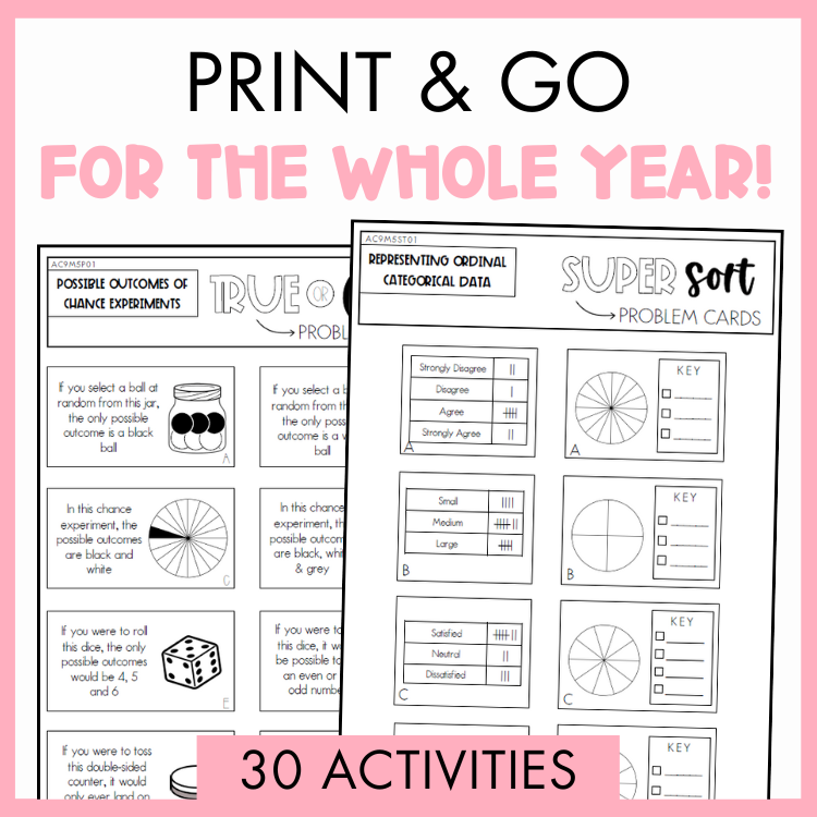 Year 5 Statistics & Probability Activity Bundle
