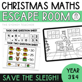 Christmas Math Escape Room - Year 3 & 4 - The Sydney Teacher