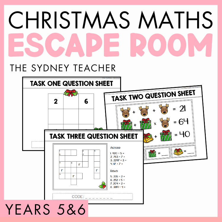 Christmas Maths Escape Room | Year 5 & 6