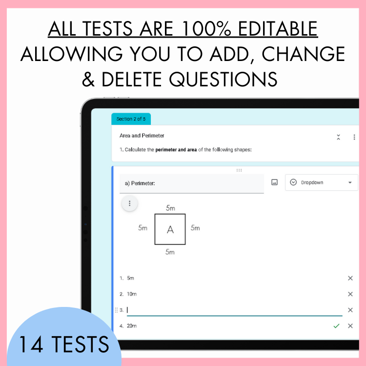 Year 5 Measurement & Space Digital Test Pack