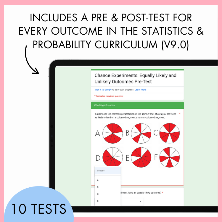 Year 5 Statistics & Probability Digital Test Pack