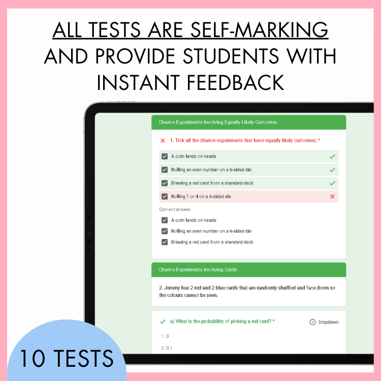 Year 5 Statistics & Probability Digital Test Pack