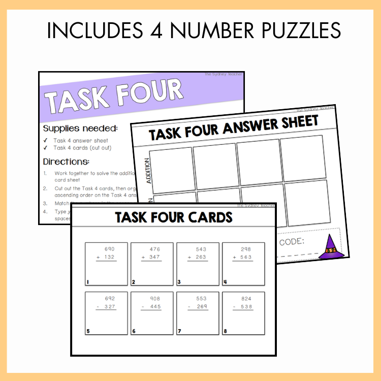 Halloween Maths Escape Room | Year 3 & 4