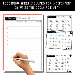 FREE DOWNLOAD Christmas Emoji Maths | Years 3-6