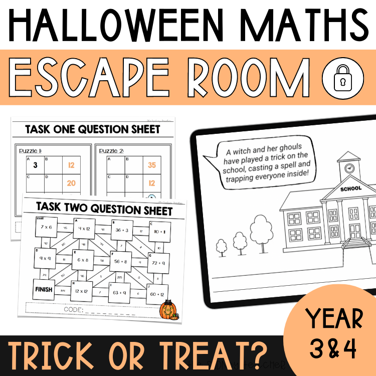 Halloween Math Escape Room - Year 3 & 4 - The Sydney Teacher