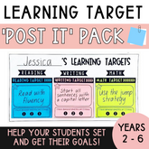 Learning Target 'Post It' Pack (for sticky notes) - The Sydney Teacher