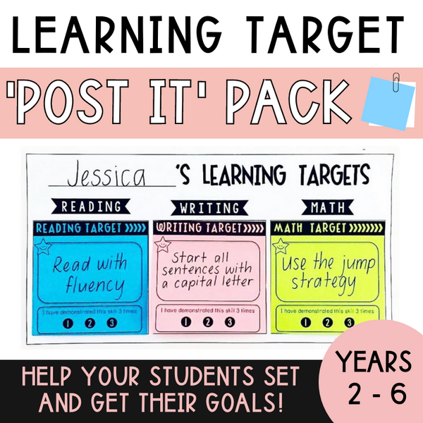 Learning Target 'Post It' Pack | Print Straight Onto Sticky Notes! ⭐️ ...