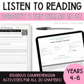 Listen to Reading - Dorothy and the Wizard in Oz Audiobook Activities! - The Sydney Teacher